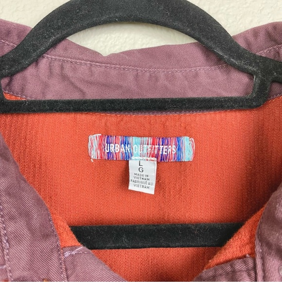 Urban Outfitters Men's Large Teracotta Corduroy Popover Collared Shirt Orange - Picture 6 of 16